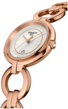 Tissot T Lady Flamingo Mother of Pearl Dial Rose Gold Steel Strap Watch for Women - T094.210.33.116.01