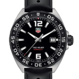 Tag Heuer Formula 1 Quartz 41mm Black Dial Black Rubber Strap Watch for Men - WAZ1110.FT8023