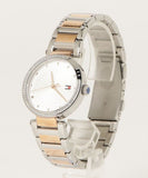 Tommy Hilfiger Lynn Quartz White Dial Two Tone Steel Strap Watch For Women - 1782236