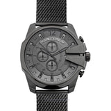 Diesel Mega Chief Chronograph Black Dial Black Mesh Strap Watch For Men - DZ4527