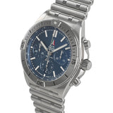 Breitling Chronomat B01 42 Frecce Tricolori Blue Dial Silver Steel Strap Watch for Men - AB01344A1C1A1