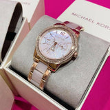 Michael Kors Tibby Multifunction Rose Gold Dial Rose Gold Steel Strap Watch For Women - MK6928