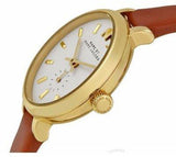 Marc Jacobs Sally White Dial Brown Leather Strap Watch for Women - MBM1351