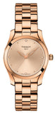 Tissot T Wave Rose Gold Dial Rose Gold Steel Strap Watch For Women - T112.210.33.456.00