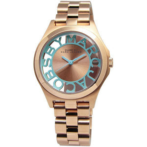 Marc Jacobs Henry Rose Gold Dial Rose Gold Steel Strap Watch for Women - MBM3296