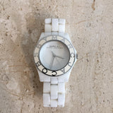 Marc Jacobs Marc White Dial White Ceramic Strap Watch for Women - MBM9500