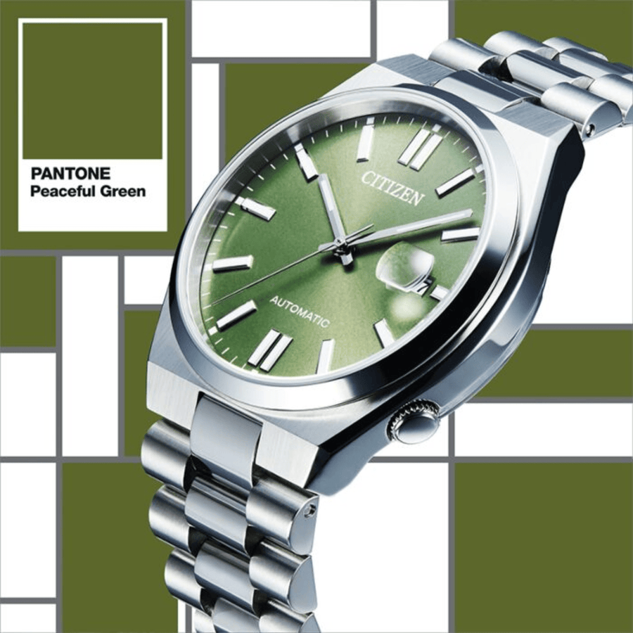 Citizen watch with Peaceful Green face, 5