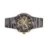 Versace Greca Icon Quartz Black Dial Black Steel Strap Watch For Men - VEZ900521