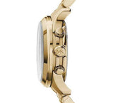 Michael Kors Runway Hunger Stop100 Series Blue Dial Gold Steel Strap Watch for Women - MK5815