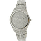 Michael Kors Lauryn Analog Crystals Silver Dial Silver Steel Strap Watch For Women - MK3717