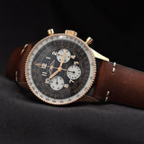 Breitling Navitimer 1959 Edition Black Dial Brown Leather Strap Watch for Men - RB0910371B1X1