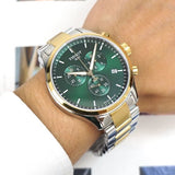 Tissot T Sport Chrono XL Classic Green Dial Two Tone Steel Strap Watch for Men - T116.617.22.091.00