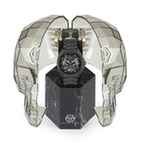 Philipp Plein High-Conic Automatic Black Dial Black Stainless Steel Strap Watch For Men- PWRAA0423