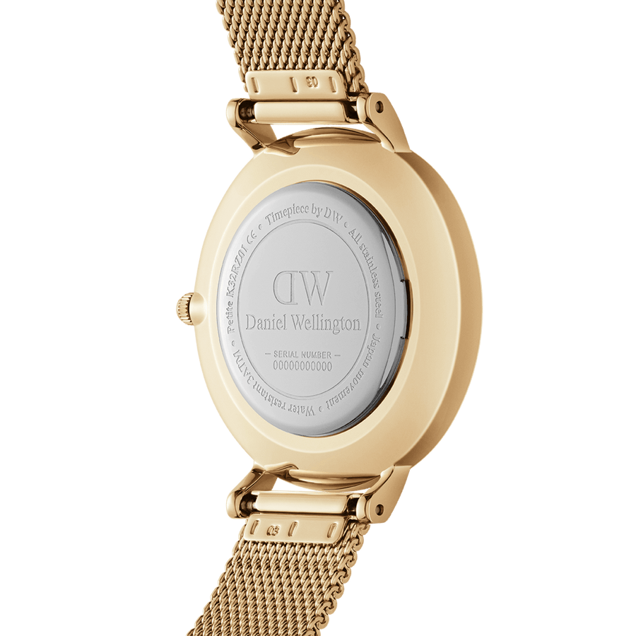 Daniel Wellington Petite Emerald Green Dial Gold Mesh Strap Watch For Women - DW00100480