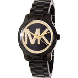 Michael Kors Runway Black Dial Black Steel Strap Watch for Women - MK6057