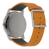 Calvin Klein City Quartz White Dial Light Brown Leather Strap Watch For Men - K2G21138