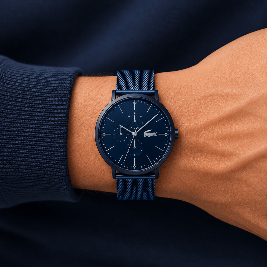 Lacoste Moon Blue Dial Blue Mesh Strap Watch for Men - 2011058