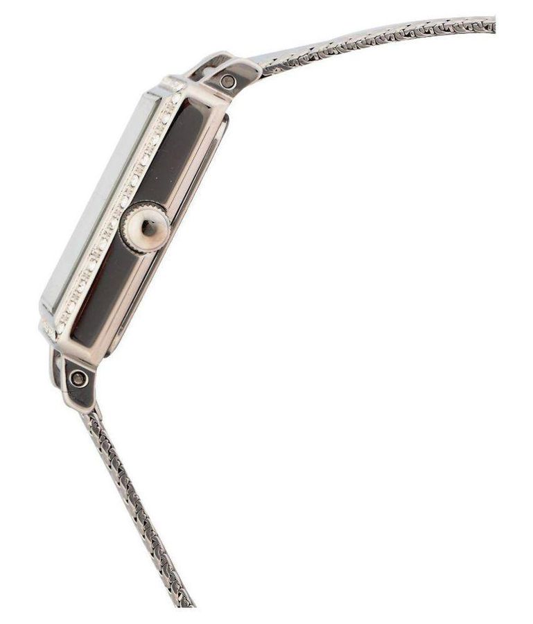 Guess Highline White Dial Silver Mesh Bracelet Watch For Women - W0826L1