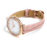 Michael Kors Cinthia Mother of Pearl Dial Pink Leather Strap Watch for Women - MK2663