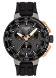 Tissot T Race Cycling Chronograph Black Dial Black Rubber Strap Watch For Men - T111.417.37.441.07