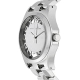 Marc Jacobs Henry Transparent Silver Dial Silver Stainless Steel Strap Watch for Women - MBM3205