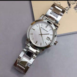 Burberry The City White Dial Silver Steel Strap Watch for Women - BU9100