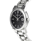 Burberry The City Black Dial Silver Steel Strap Watch for Women - BU9101