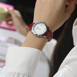 Tissot Couturier White Dial Red Leather Watch For Women - T035.210.16.011.01