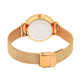 Fossil Jacqueline Mother of Pearl White Dial Gold Mesh Strap Watch for Women - ES4352