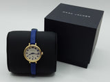 Marc Jacobs Sally White Dial Blue Leather Strap Watch for Women - MBM1354