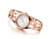 Calvin Klein Class White Dial Rose Gold Steel Strap Watch for Women - K6R23626