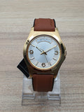 Marc Jacobs Baby Dave White Dial Brown Leather Strap Watch for Leather - MBM1261