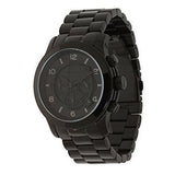 Michael Kors Runway Chronograph Black Dial Black Steel Strap Watch for Men - MK8157