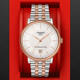 Tissot Carson Premium Powermatic 80 White Dial Two Tone Steel Strap Watch For Men - T122.407.22.031.01