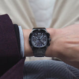 Guess Headliner Quartz Black Dial Grey Steel Strap Watch For Men - GW0572G5