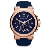 Michael Kors Dylan Blue Dial Blue Rubber Strap Watch for Men - MK8295