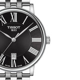 Tissot Carson Silver Stainless Steel Black Dial Premium Watch For Men - T122.410.11.053.00