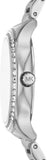 Michael Kors Sage Three-Hand White Dial Silver Steel Strap Watch for Women - MK4807