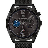 Tommy Hilfiger Deacon Analog Black Dial Black Mesh Bracelet Watch for Men - 1791547