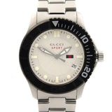 Gucci G Timeless Sport White Dial Silver Steel Strap Watch For Men - YA126250