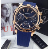 Guess Analog Quartz Blue Dial Blue Rubber Strap Watch For Women - W0562L3