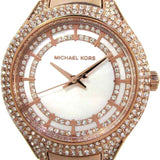 Michael Kors Sylvia Mother Of Pearl Dial Rose Gold Steel Strap Watch for Women - MK4656