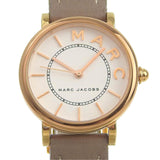 Marc Jacobs Roxy White Dial Light Brown Leather Strap Watch for Women - MJ1538