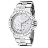 Michael Kors Dylan Glitz Chronograph White Dial Silver Steel Strap Watch For Women - MK5411