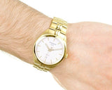 Tissot T Classic PR 100 Quartz White Dial Gold Steel Strap Watch for Men - T101.410.33.031.00