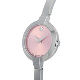 Movado Bela Museum Pink Dial Silver Steel Strap Watch For Women - 0606596