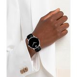 Movado Museum Classic Black Dial Black Leather Strap Watch for Men - 0607194