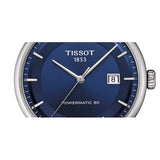 Tissot Luxury Powermatic 80 Blue Dial Silver Steel Strap Watch For Men - T086.407.11.041.00