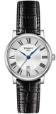 Tissot Carson Premium Silver Dial Black Leather Strap Watch For Men - T122.410.16.033.00