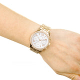 Guess Mini Surprise Analog Silver Dial Rose Gold Steel Strap Watch For Women - W0623L2